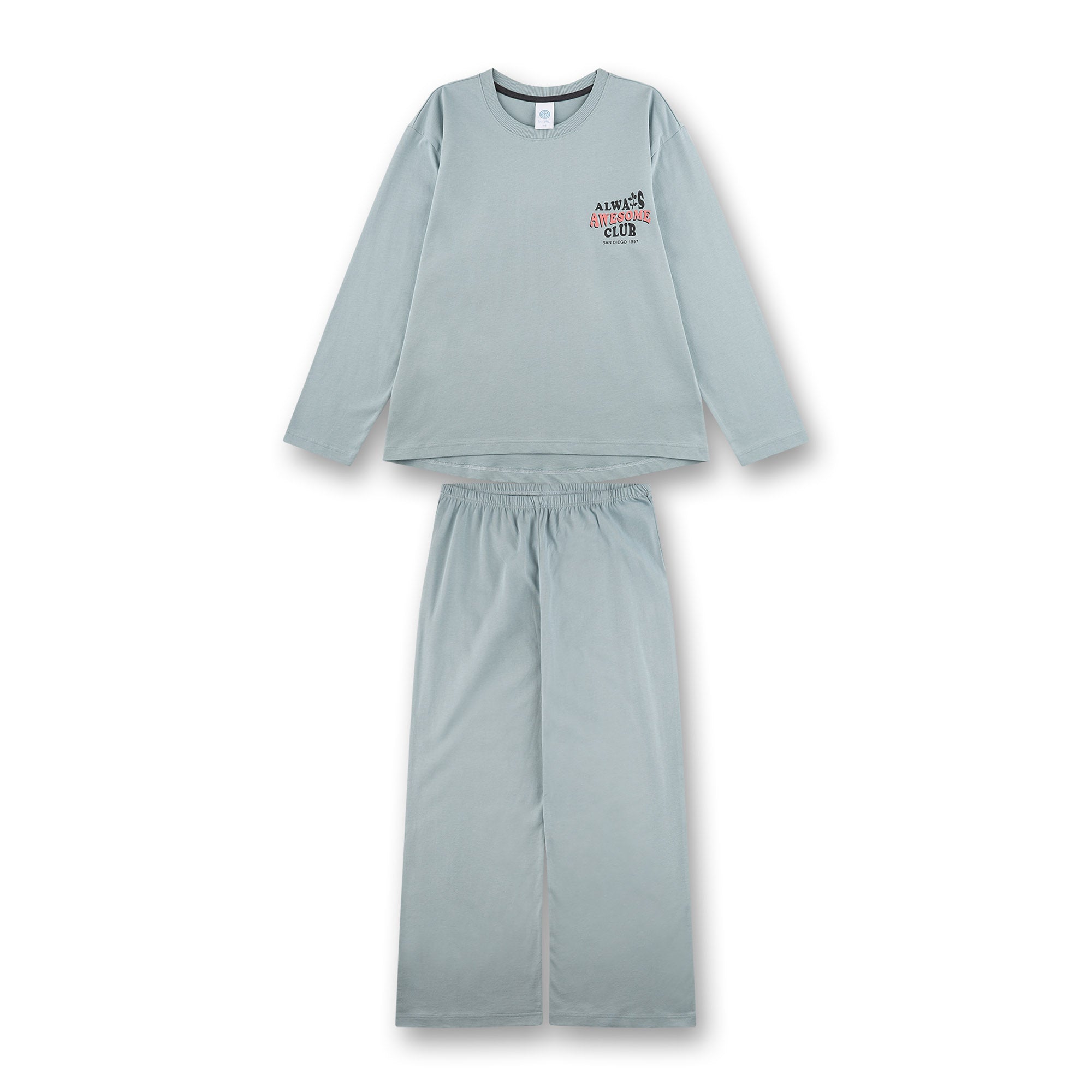 Sanetta Girls pyjamas, long - teens, slogan print, single jersey