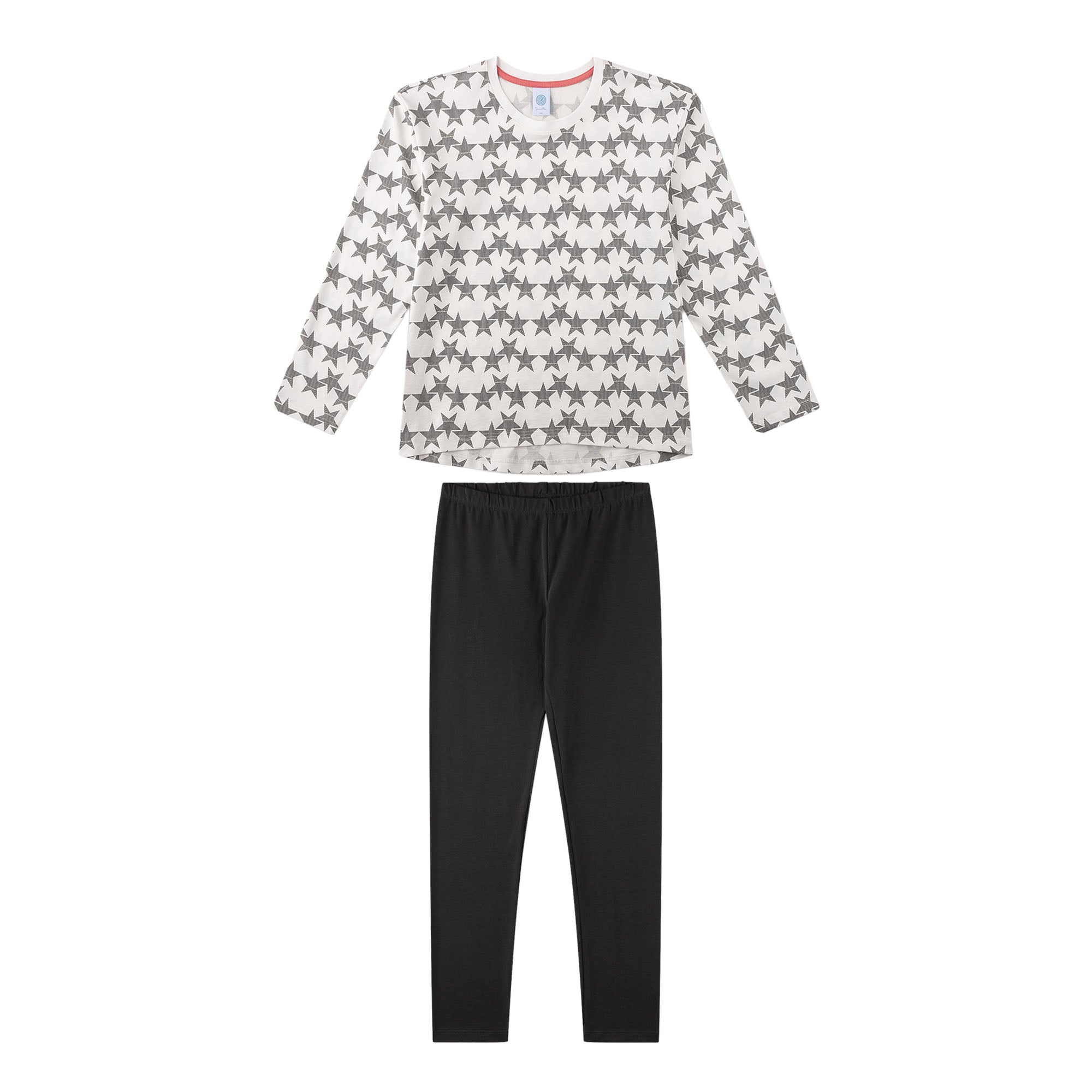 Sanetta Mädchen Schlafanzug, lang - Teens, Stars, Pyjama, Single Jersey