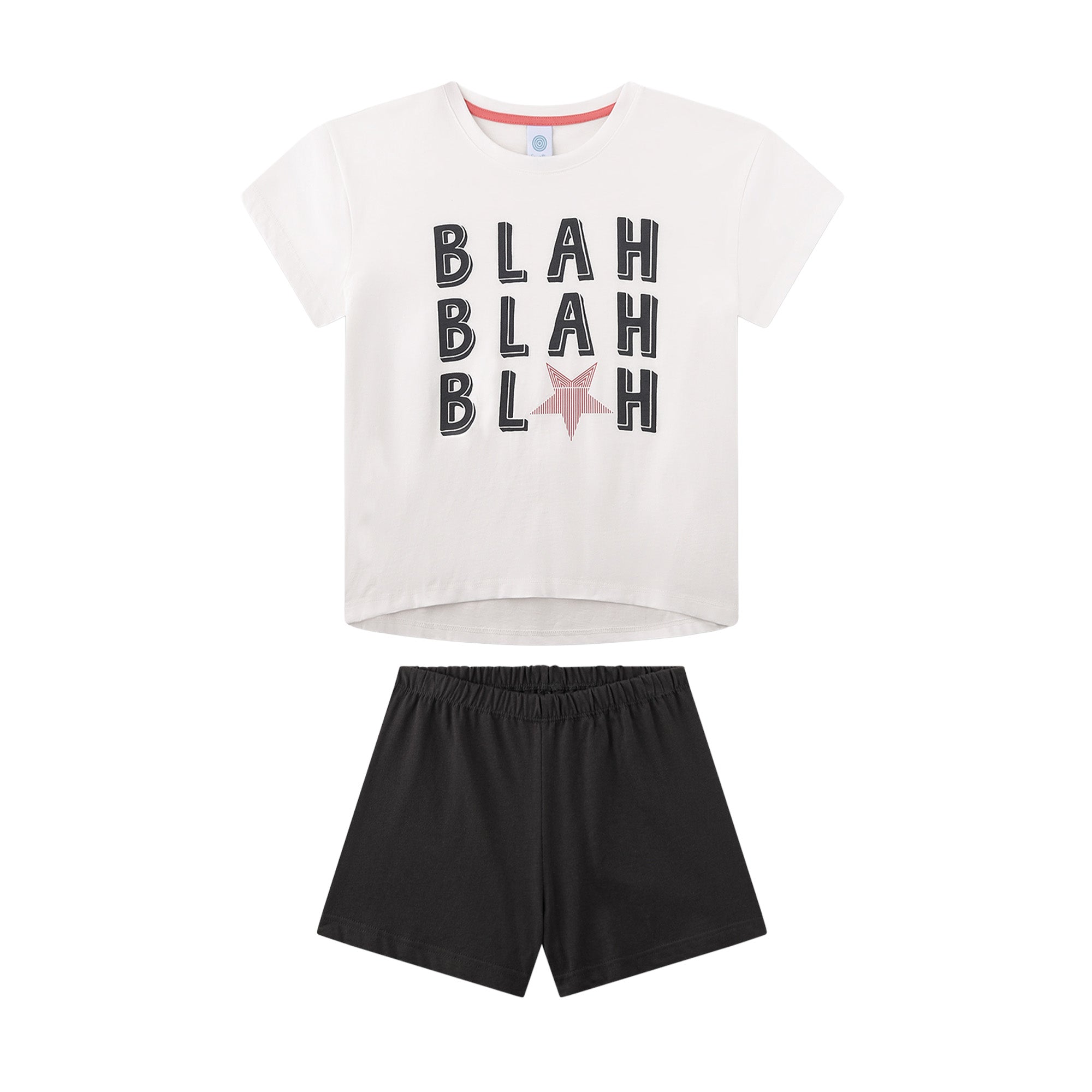 Sanetta Mädchen Schlafanzug, kurz - Teens, Blah, Shorty, Single Jersey, Baumwolle