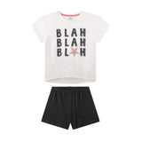 Sanetta Mädchen Schlafanzug, kurz - Teens, Blah, Shorty, Single Jersey, Baumwolle