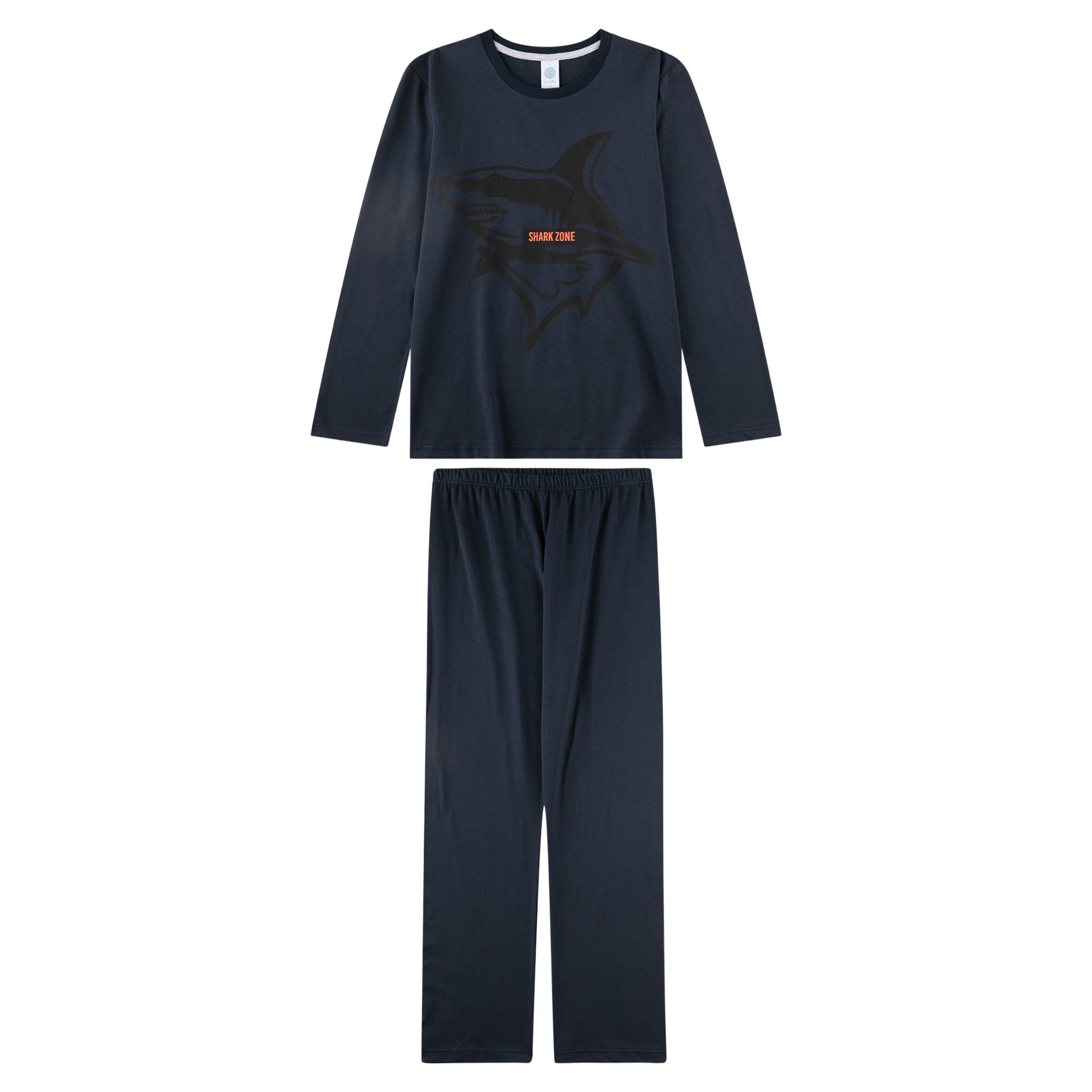 Sanetta Jungen Schlafanzug, lang -  Teens, Shark Zone, Pyjama, Single Jersey, Baumwolle