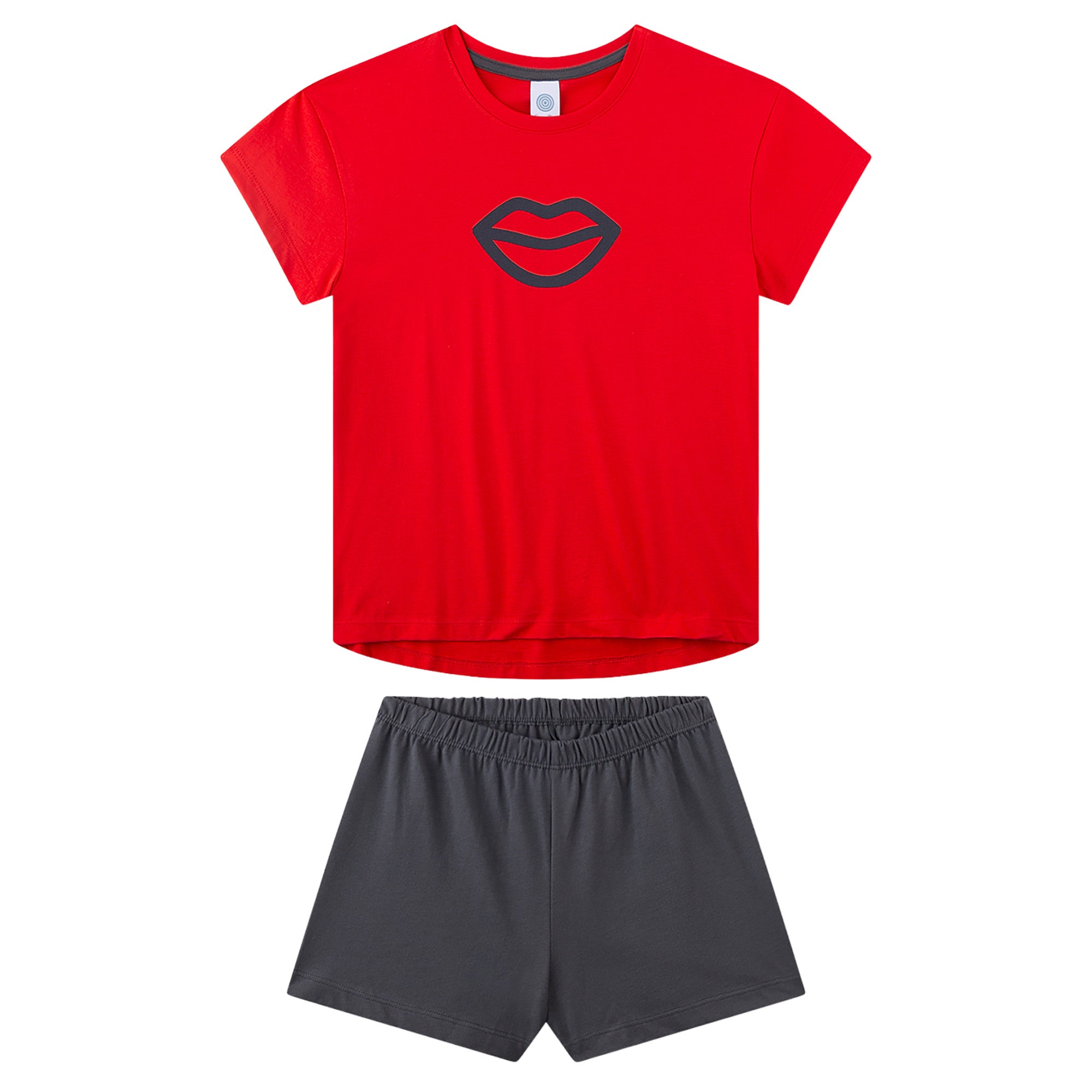 Sanetta Mädchen Schlafanzug, kurz - Teens, Kiss, Single Jersey, Baumwolle