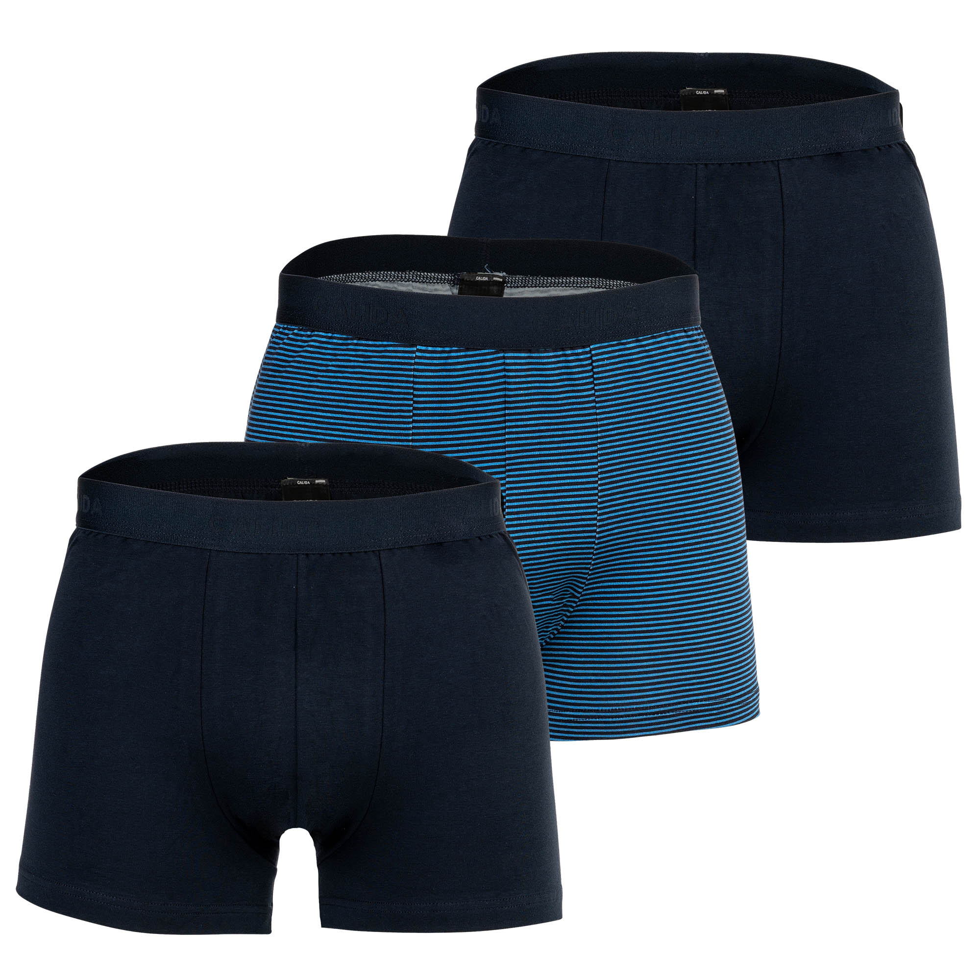 CALIDA Herren Boxershorts, 3er Pack - Natural Benefit, Elastikbund, Single Jersey