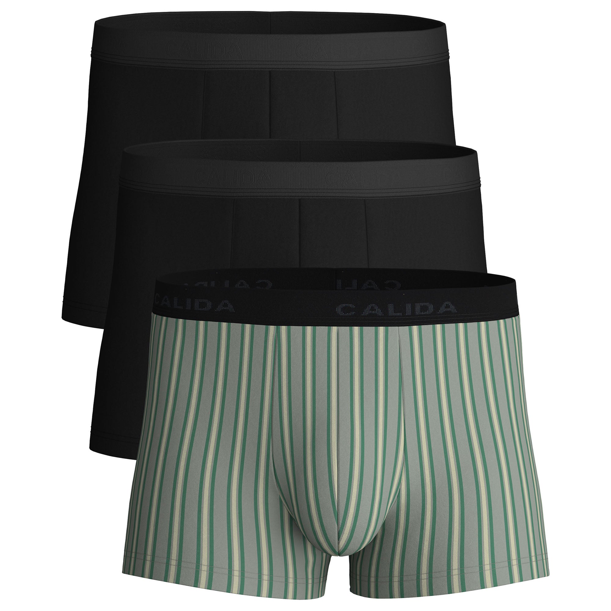 CALIDA Herren Boxershorts, 3er Pack - Natural Benefit, Elastikbund, Single Jersey