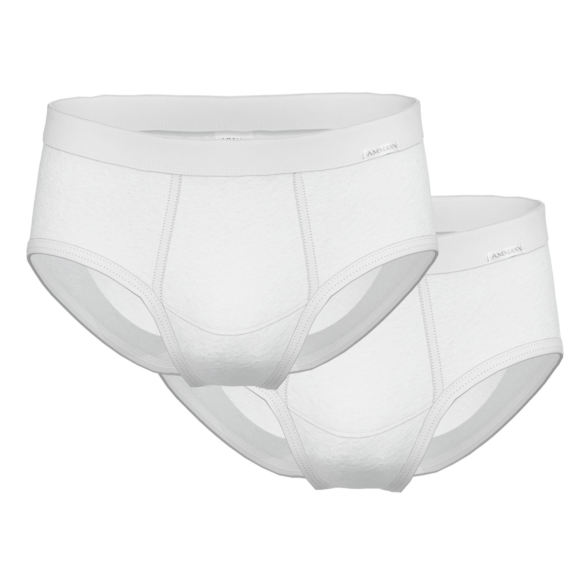 AMMANN Herren Slip, 2er Pack - Feinripp, Eingriff, Weichbund, Baumwolle