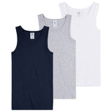 Sanetta Jungen Unterhemden 3er Pack - Tank Top, Basic, Organic Cotton, einfarbig