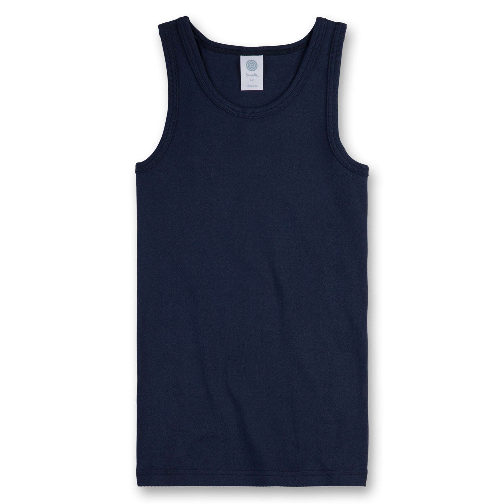 Sanetta Boys Undershirt - Tank Top, Basic, Organic Cotton, Solid Color