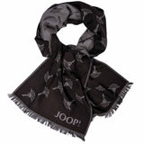 JOOP! Herren Schal - Feris, Webschal, Cornflower, Logo, Bicolor, ca. 180 x 60 cm