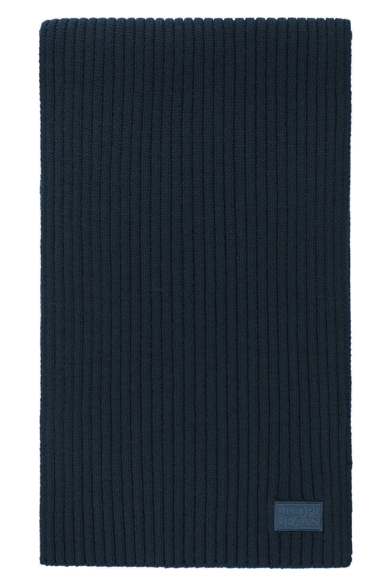 JOOP! JEANS men's scarf - Francis, knitted scarf, rib, wool mix, uni