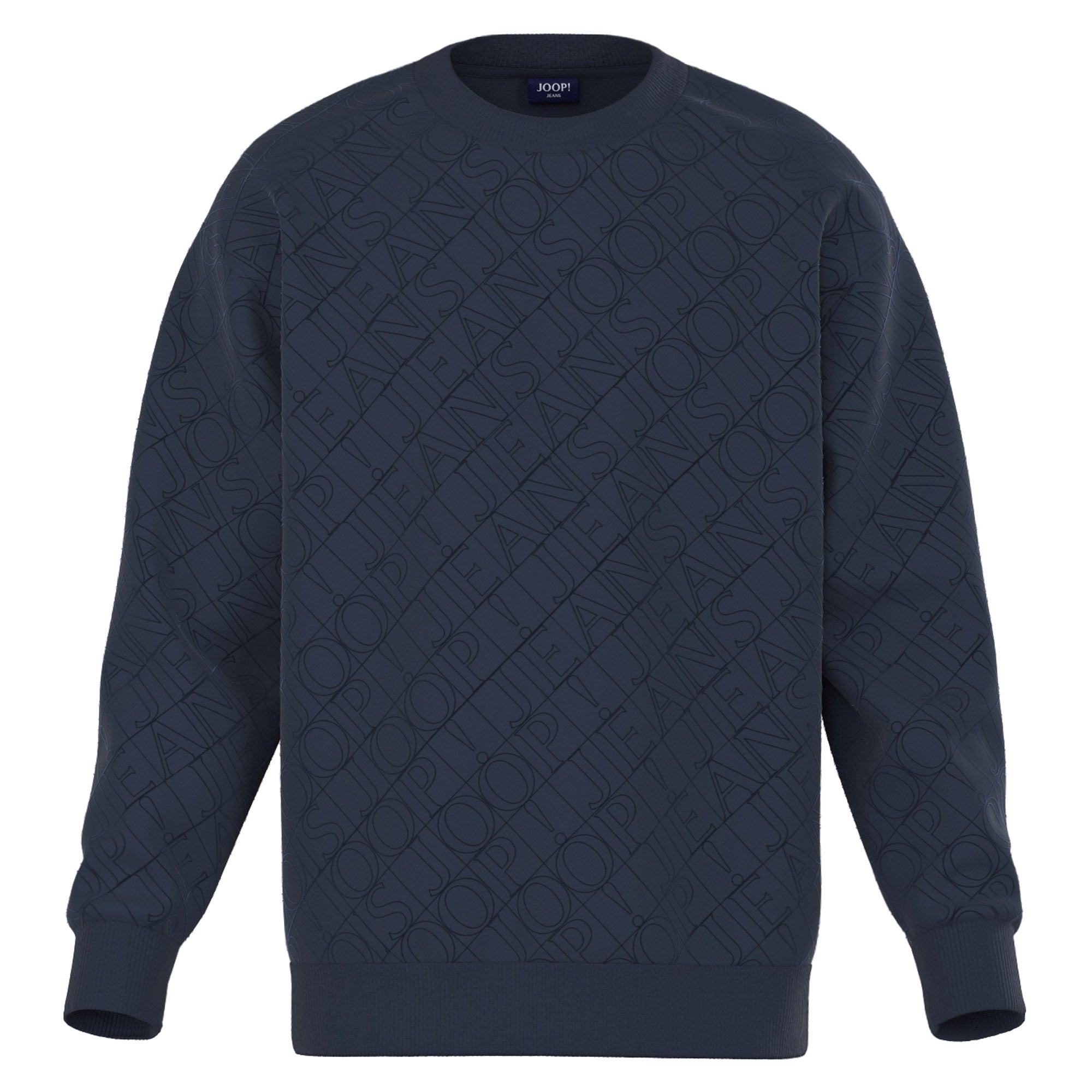JOOP! JEANS Men's Sweatshirt - Cayetano, Sweater, Round neck, Logo Allover, Cotton