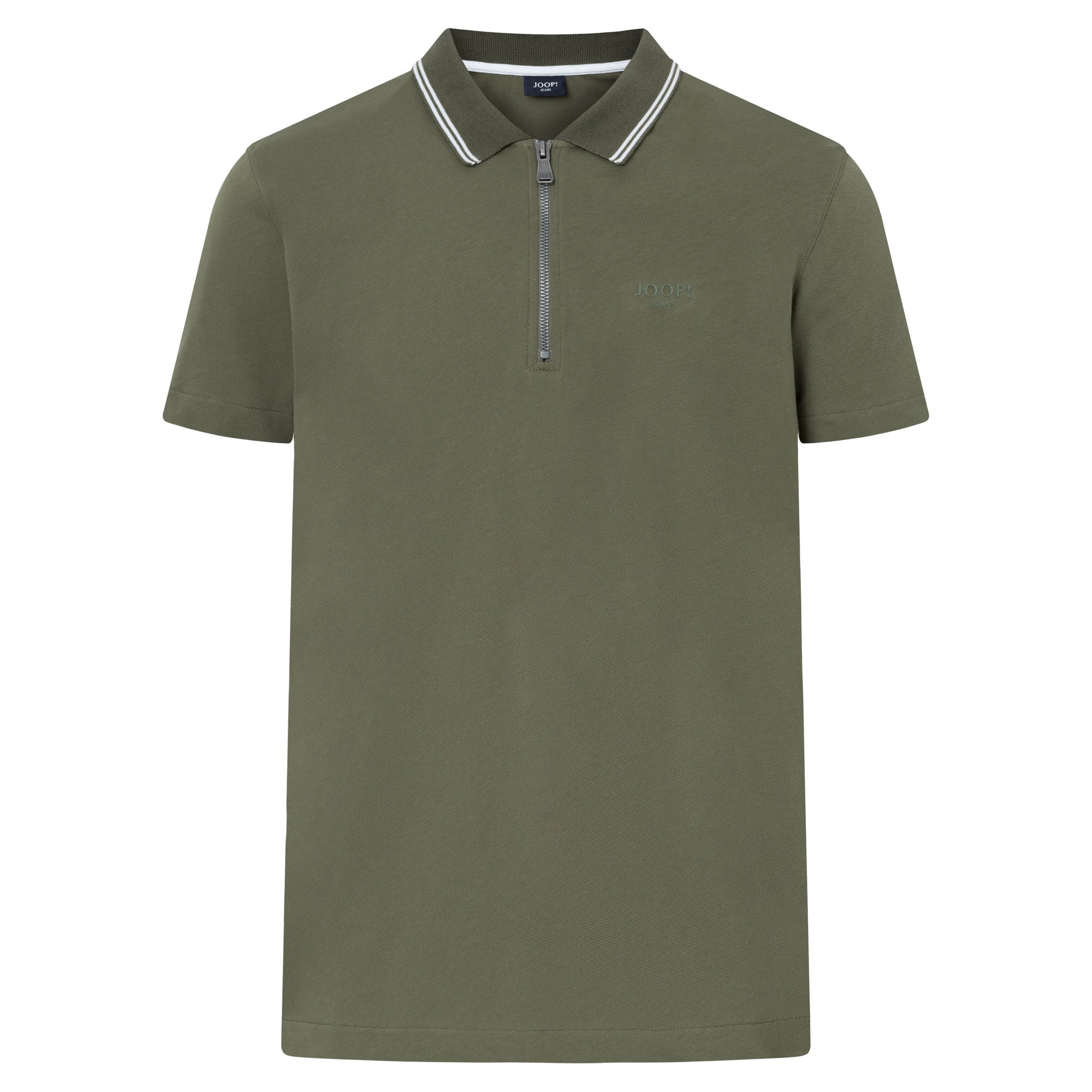 JOOP! JEANS Men's polo shirt - Adam, Pique, Zipper, Stretch, Contrast Stripes