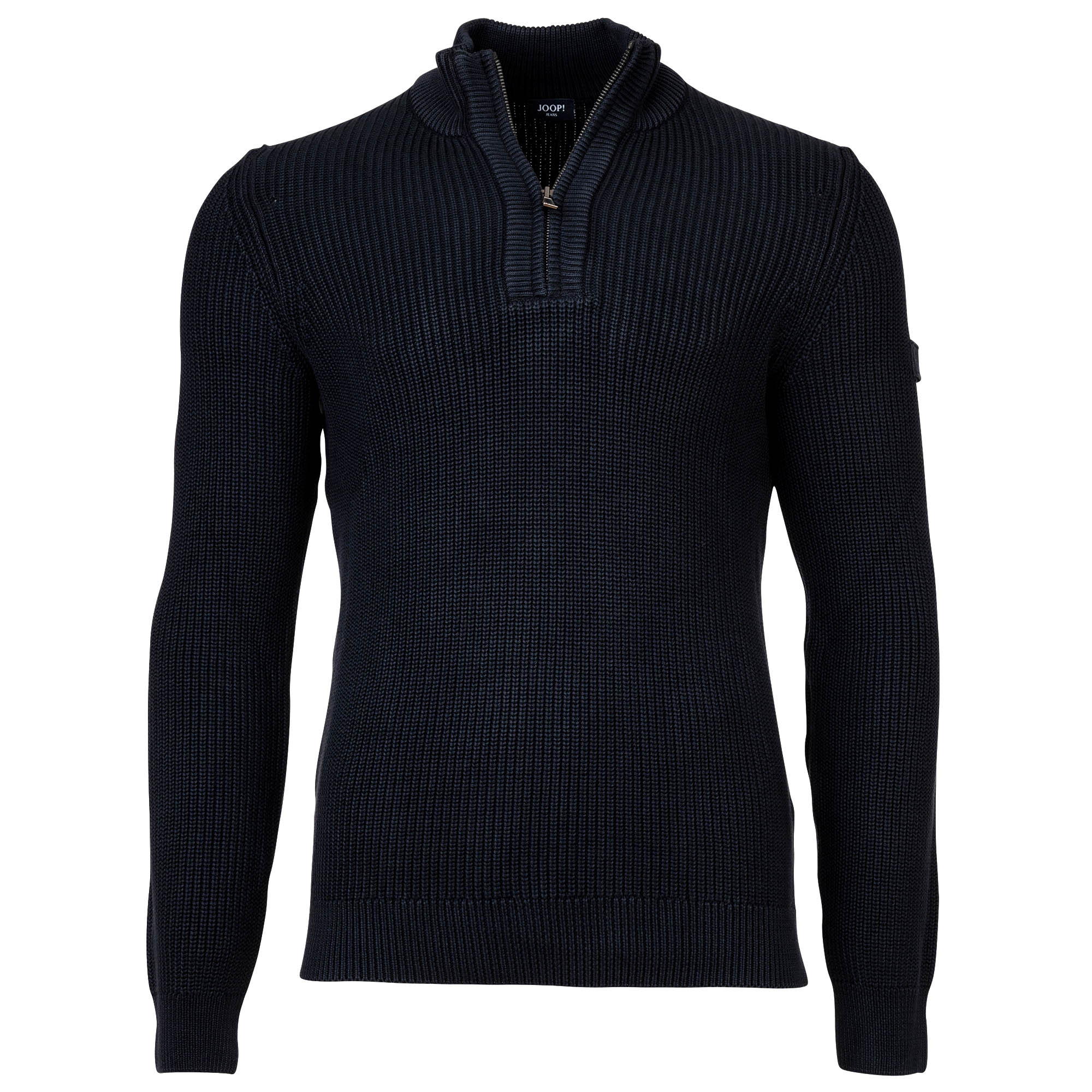 JOOP! JEANS Herren Strickpullover mit Troyer-Zip - Henrio, Zipjacke, Stehkragen, Reißverschluss