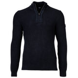JOOP! JEANS Men's knitted pullover with troyer zip - Henrio, zip jacket, stand-up collar, zip fastening