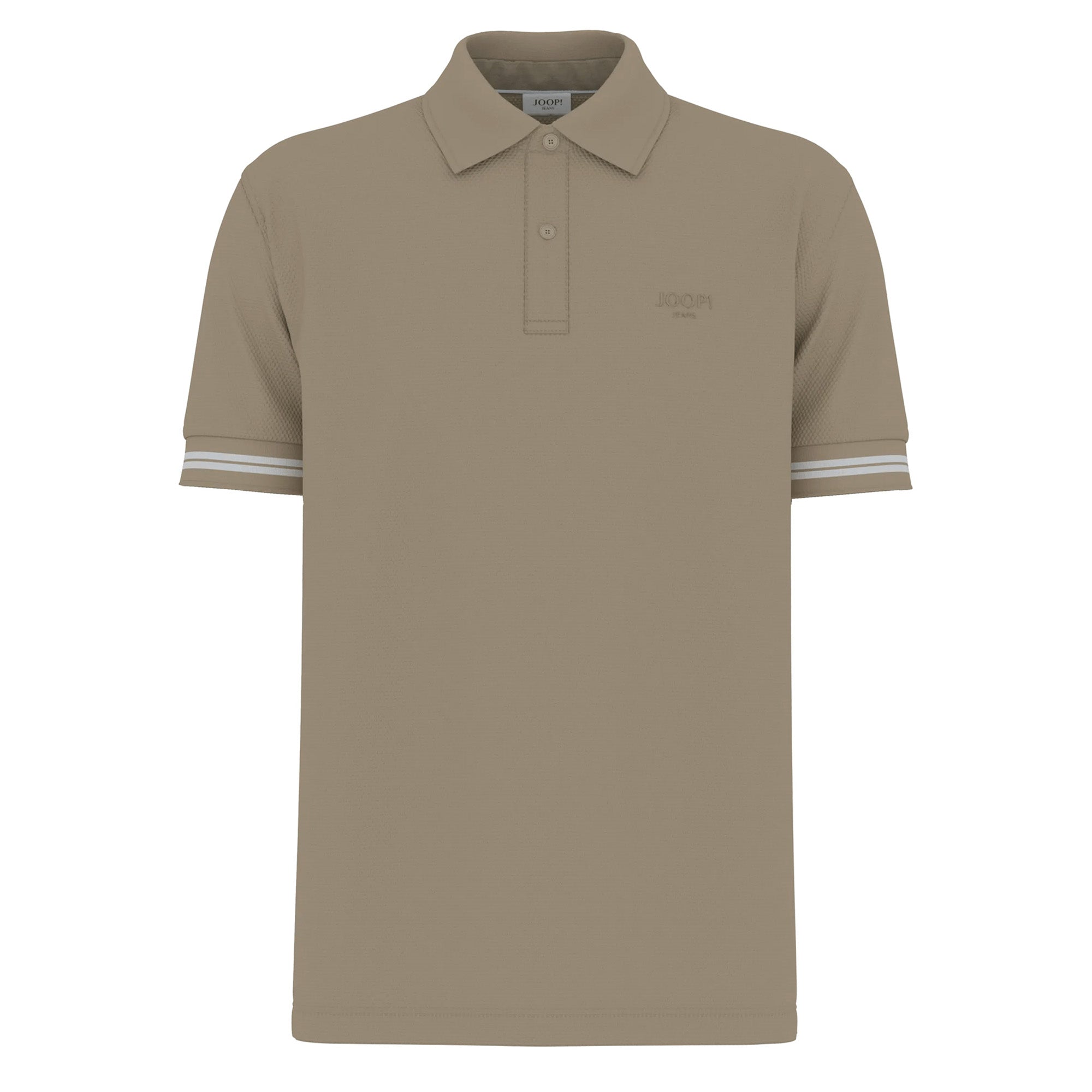 JOOP! JEANS men's polo shirt - Amare, polo collar, stripe details, cotton blend