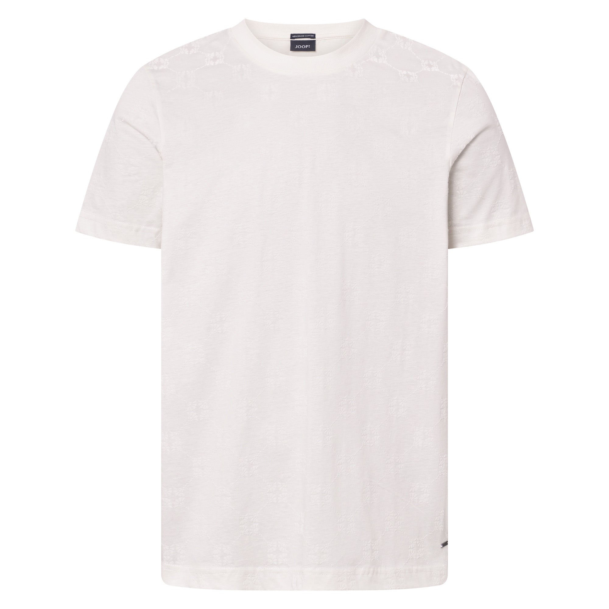JOOP! Herren T-Shirt mit Allover-Logo - Berno, Rundhals, Kurzarm, Cornflower-Muster, Baumwolle