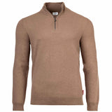 JOOP! JEANS Men's Knitted Sweater - Lauriono, Fine Knit, Wool, Stand-Up Zip Collar, Ribbed Cuffs, Solid Color
