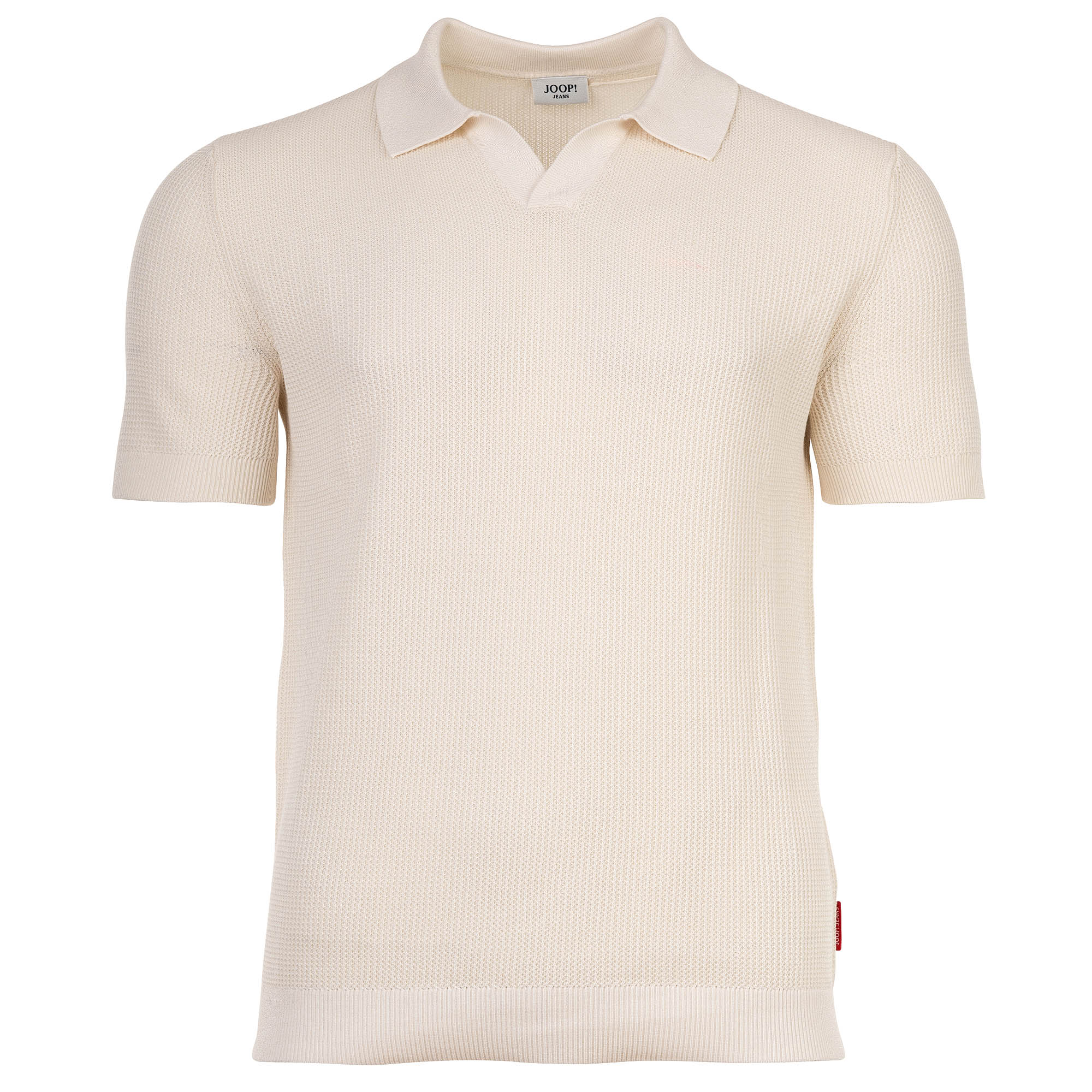 JOOP! JEANS Herren Strickpolo - Adrianor, Polokragen, Baumwolle, Waffelstrick