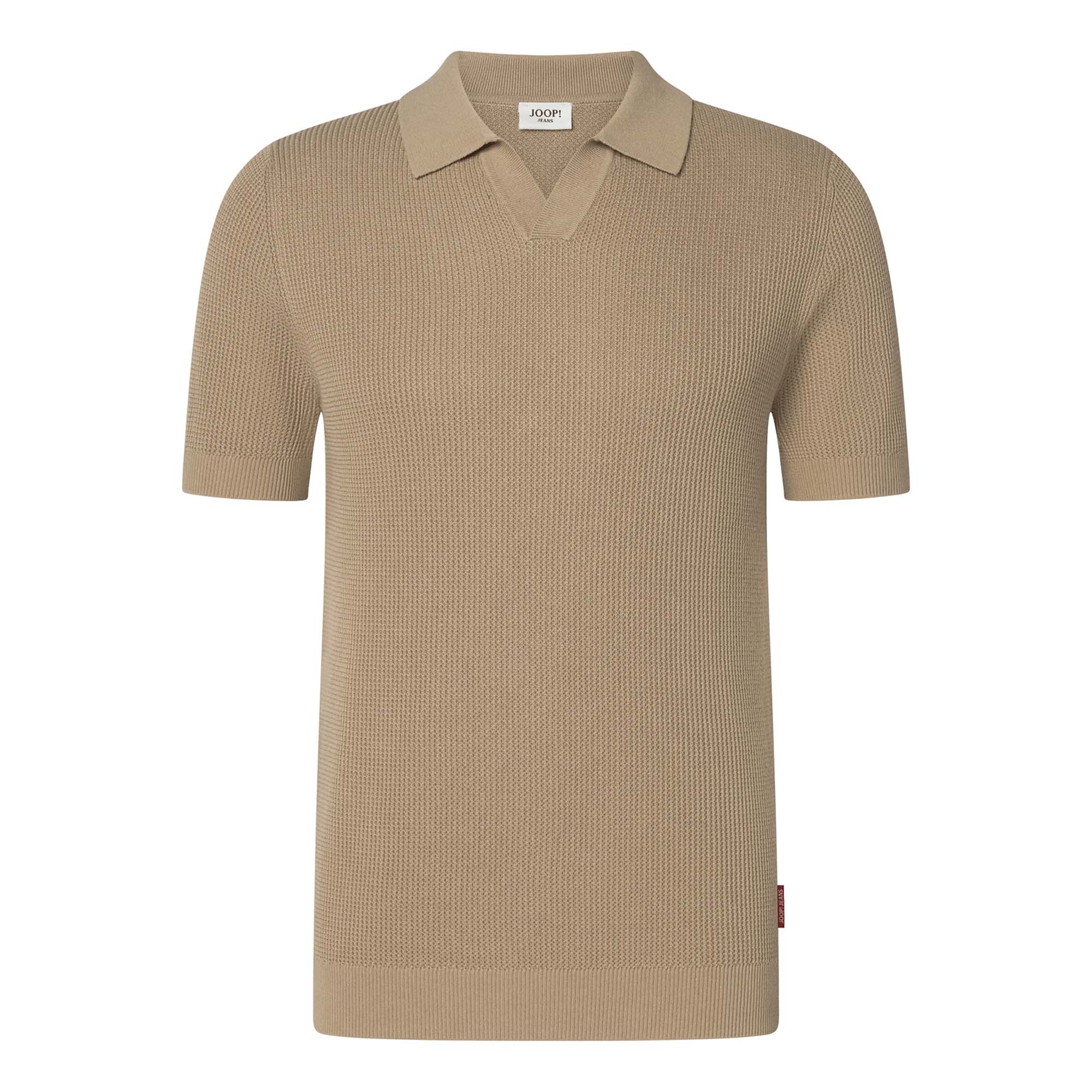 JOOP! JEANS Herren Strickpolo - Adrianor, Polokragen, Baumwolle, Waffelstrick