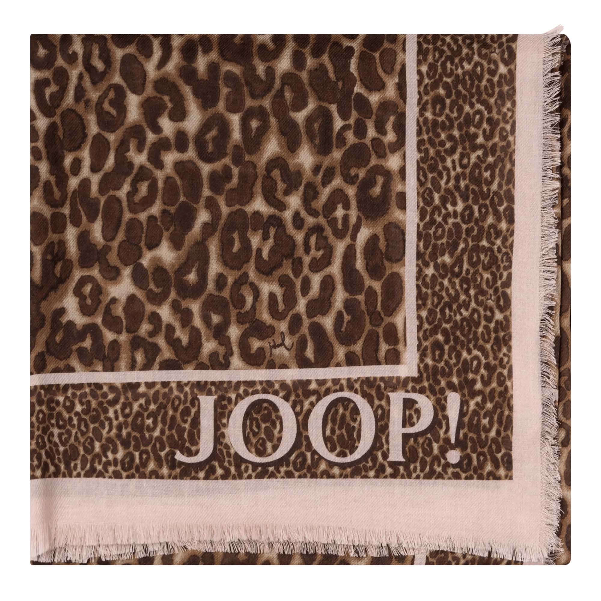 JOOP! Damen Schal, Leo-Muster - Adalia2, Baumwoll-Modal, dünner Schal