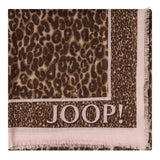 JOOP! Damen Schal, Leo-Muster - Adalia2, Baumwoll-Modal, dünner Schal