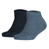 TOMMY HILFIGER children's sneaker socks, pack of 2 - Teen, TH, cotton, plain, 23-42