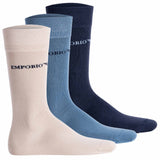 EMPORIO ARMANI Herren Socken, 3er Pack - CASUAL COTTON, Kurzsocken, One Size
