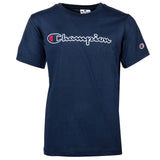 Champion Kinder Unisex T-Shirt - Oberteil, Rundhals, Baumwolle, Logo, einfarbig