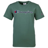 Champion Kinder Unisex T-Shirt - Oberteil, Rundhals, Baumwolle, Logo, einfarbig
