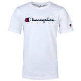 Champion Kinder Unisex T-Shirt - Oberteil, Rundhals, Baumwolle, Logo, einfarbig