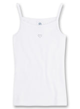 Sanetta Mädchen Unterhemd - Basic Shirt mit Herzmotiv, Organic Cotton (Bio)