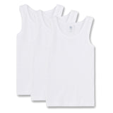 Sanetta Jungen Unterhemd 3er Pack - Shirt ohne Arme, Tank Top, Basic, Organic Cotton