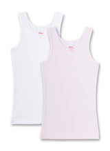 s.Oliver Mädchen Unterhemd 2er Pack - Shirt ohne Arme, Hemd, Feinripp, Cotton Stretch