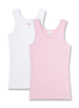s.Oliver Mädchen Unterhemd 2er Pack - Shirt ohne Arme, Hemd, Feinripp, Cotton Stretch