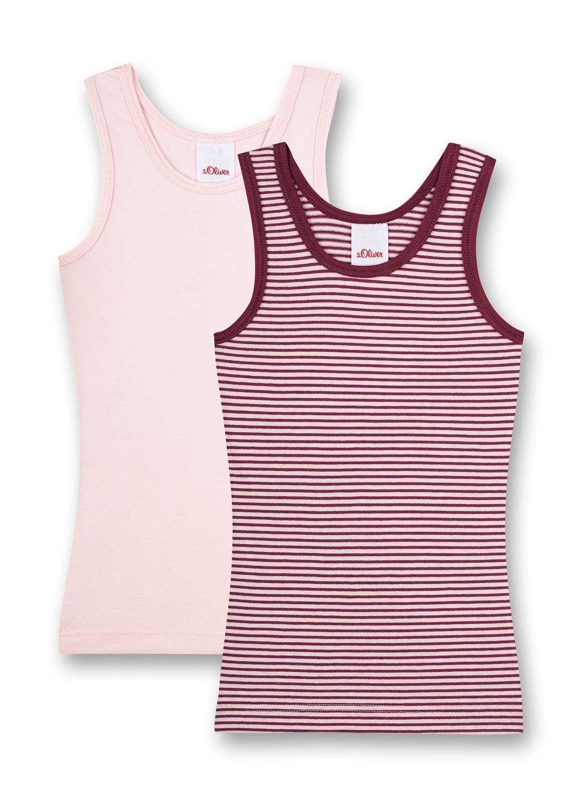 s.Oliver Mädchen Unterhemd 2er Pack - Shirt ohne Arme, Hemd, Feinripp, Cotton Stretch