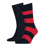 TOMMY HILFIGER Men Socks - Rugby Sock, Stockings, Stripes, uni/striped, Economy Pack