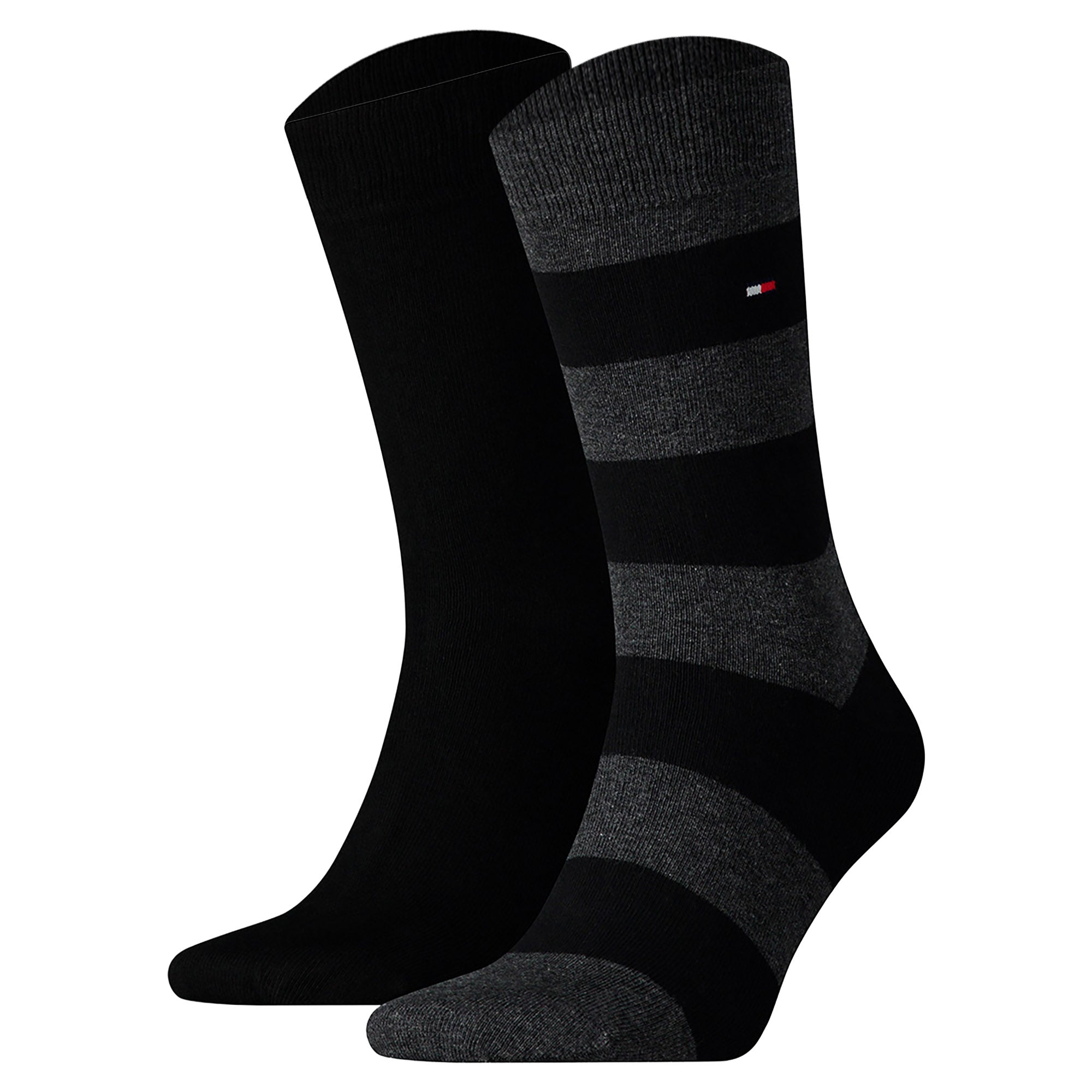 TOMMY HILFIGER Herren Socken, 2er Pack - Rugby Sock, Strümpfe, Streifen, uni/gestreift