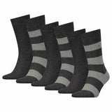 TOMMY HILFIGER Herren Socken, 6er Pack - Rugby Sock, Strümpfe, Streifen, uni/gestreift