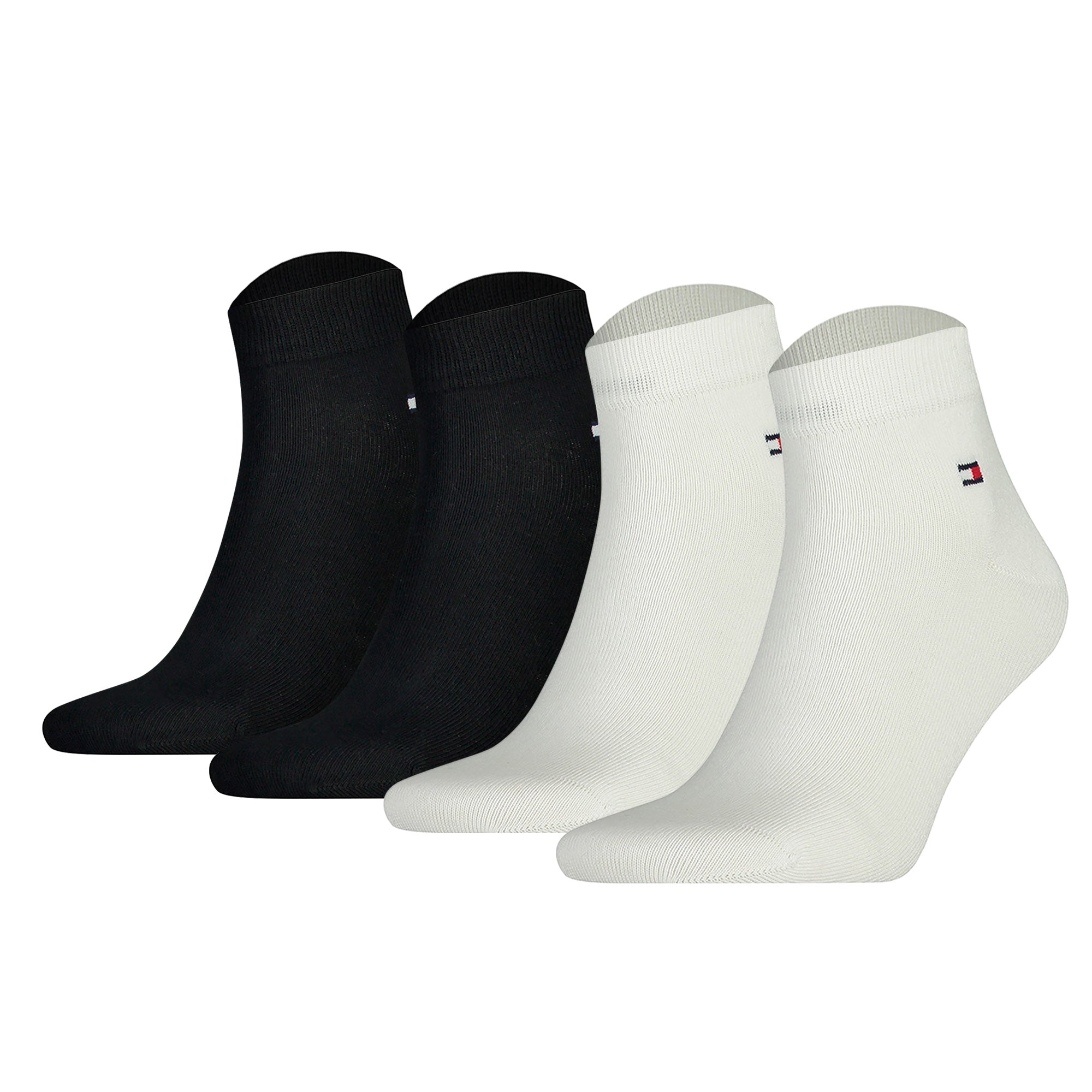 TOMMY HILFIGER Herren Quarter Socken, 4er Pack - Sneaker, Unifarben, 39-49