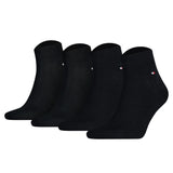 TOMMY HILFIGER Herren Quarter Socken, 4er Pack - Sneaker, Unifarben, 39-49