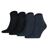 TOMMY HILFIGER Herren Quarter Socken, 4er Pack - Sneaker, Unifarben, 39-49