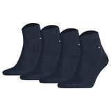 TOMMY HILFIGER Herren Quarter Socken, 4er Pack - Sneaker, Unifarben, 39-49