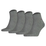 TOMMY HILFIGER Herren Quarter Socken, 4er Pack - Sneaker, Unifarben, 39-49
