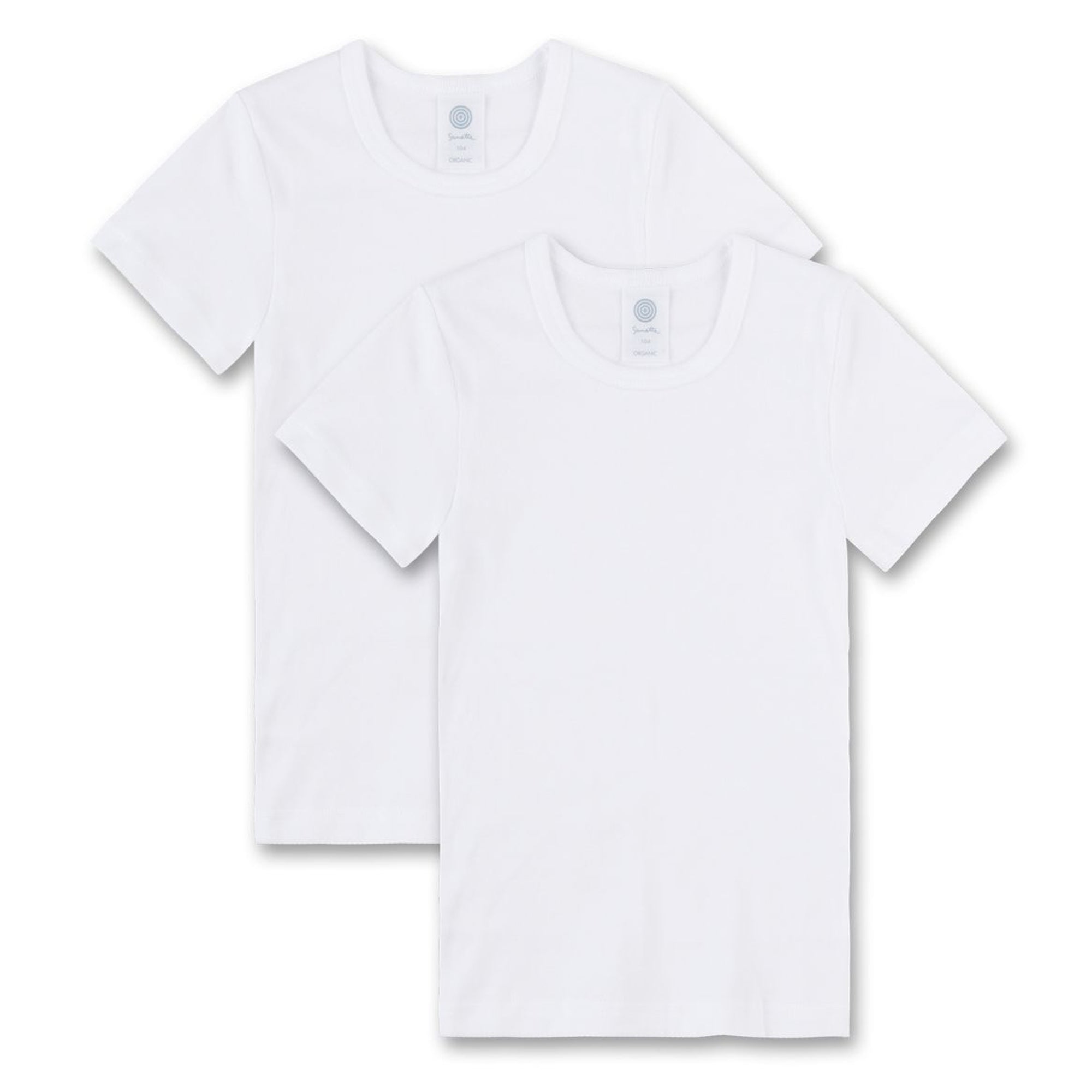 Sanetta Jungen T-Shirt, 2er Pack - Unterhemd, Basic, Organic Cotton