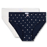 Sanetta Mädchen Rioslip, 2er Pack -  Unterwäsche, Unterhose, Jersey, Punkte