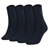 TOMMY HILFIGER Damen Socken, 4er Pack - Classic, Strümpfe, einfarbig