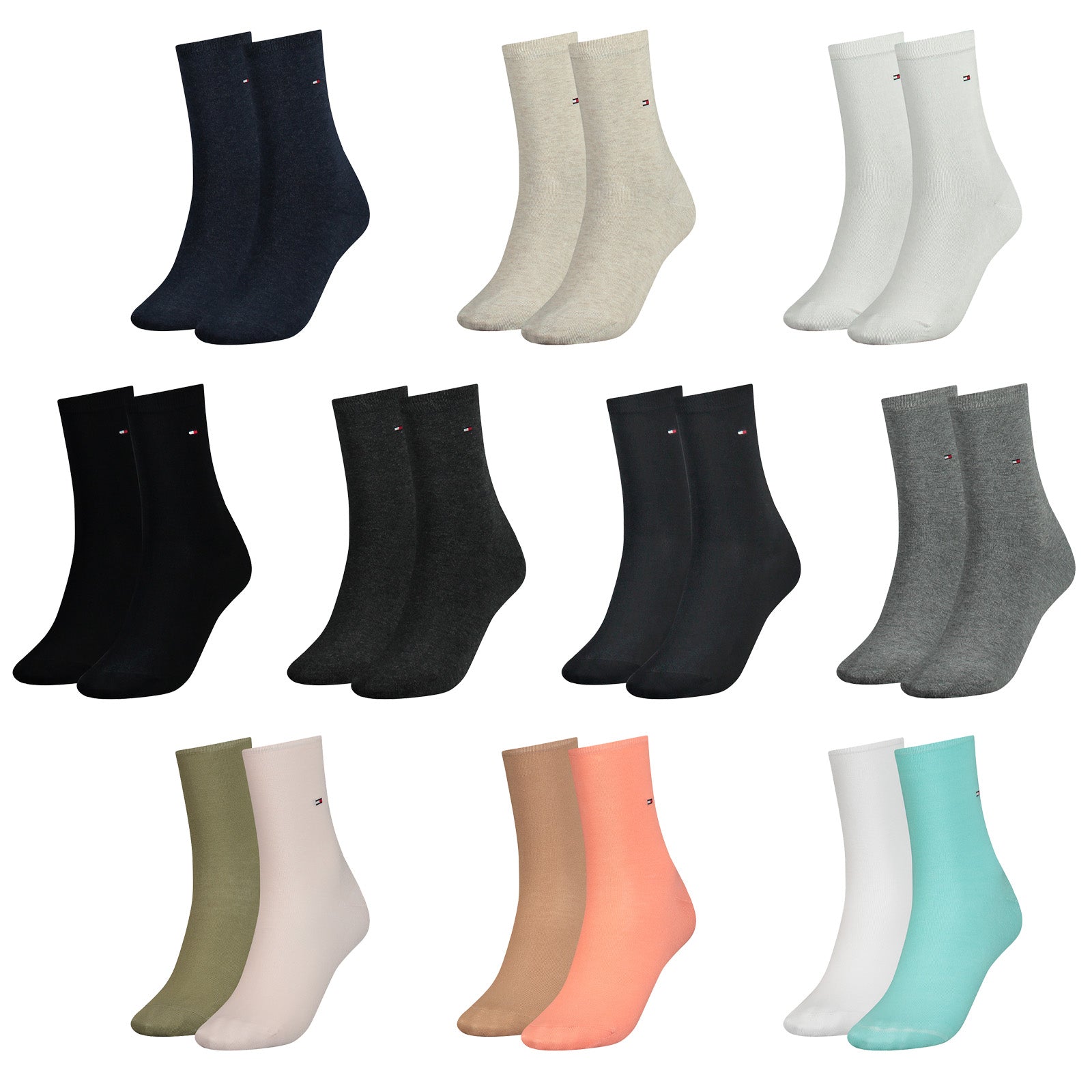 TOMMY HILFIGER Damen Socken, Classic, Strümpfe, einfarbig, Vorteilspack