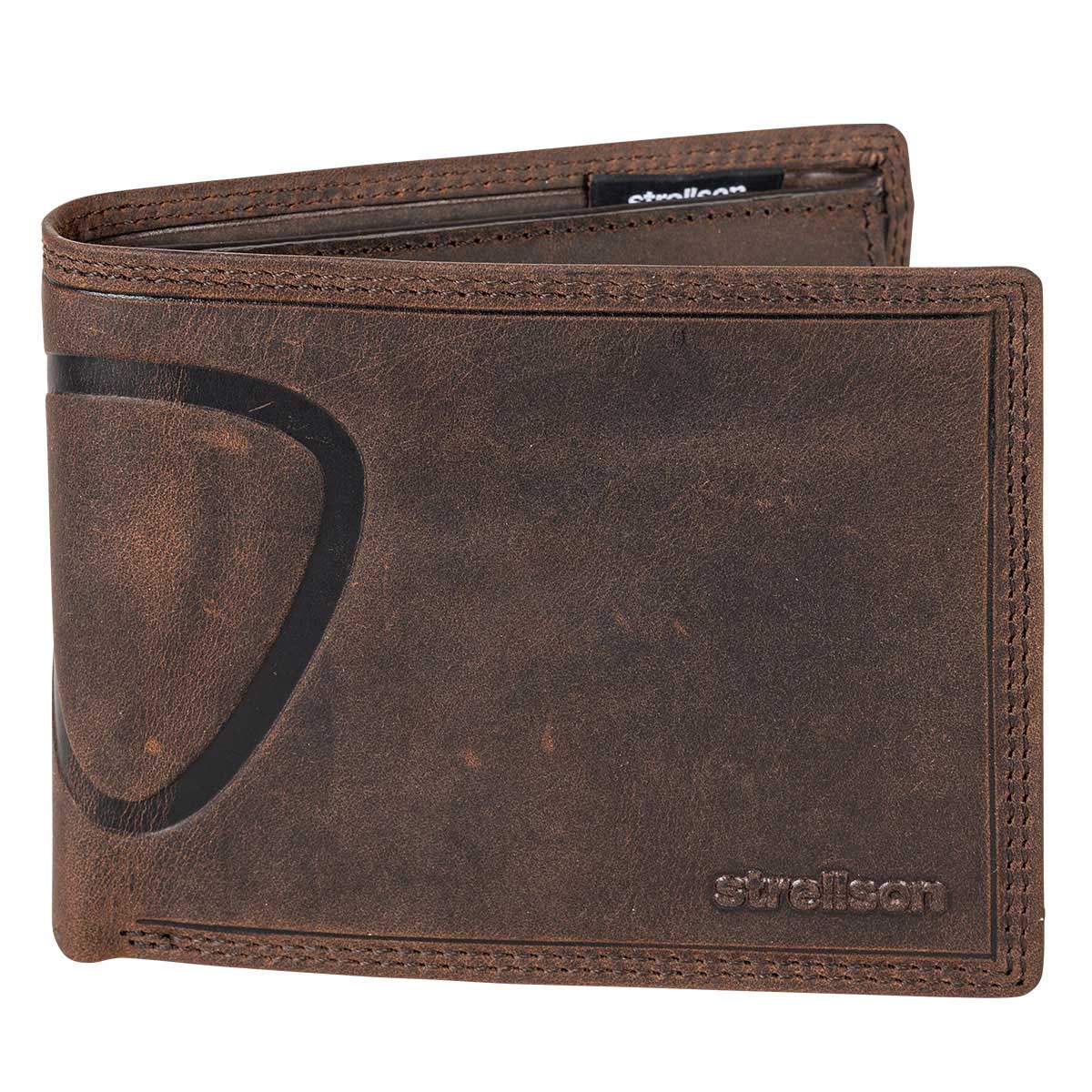 Strellson Herren Geldbörse, echtes Leder - Baker Street Billfold H7, 9,5x12,5x3cm (HxBxT)