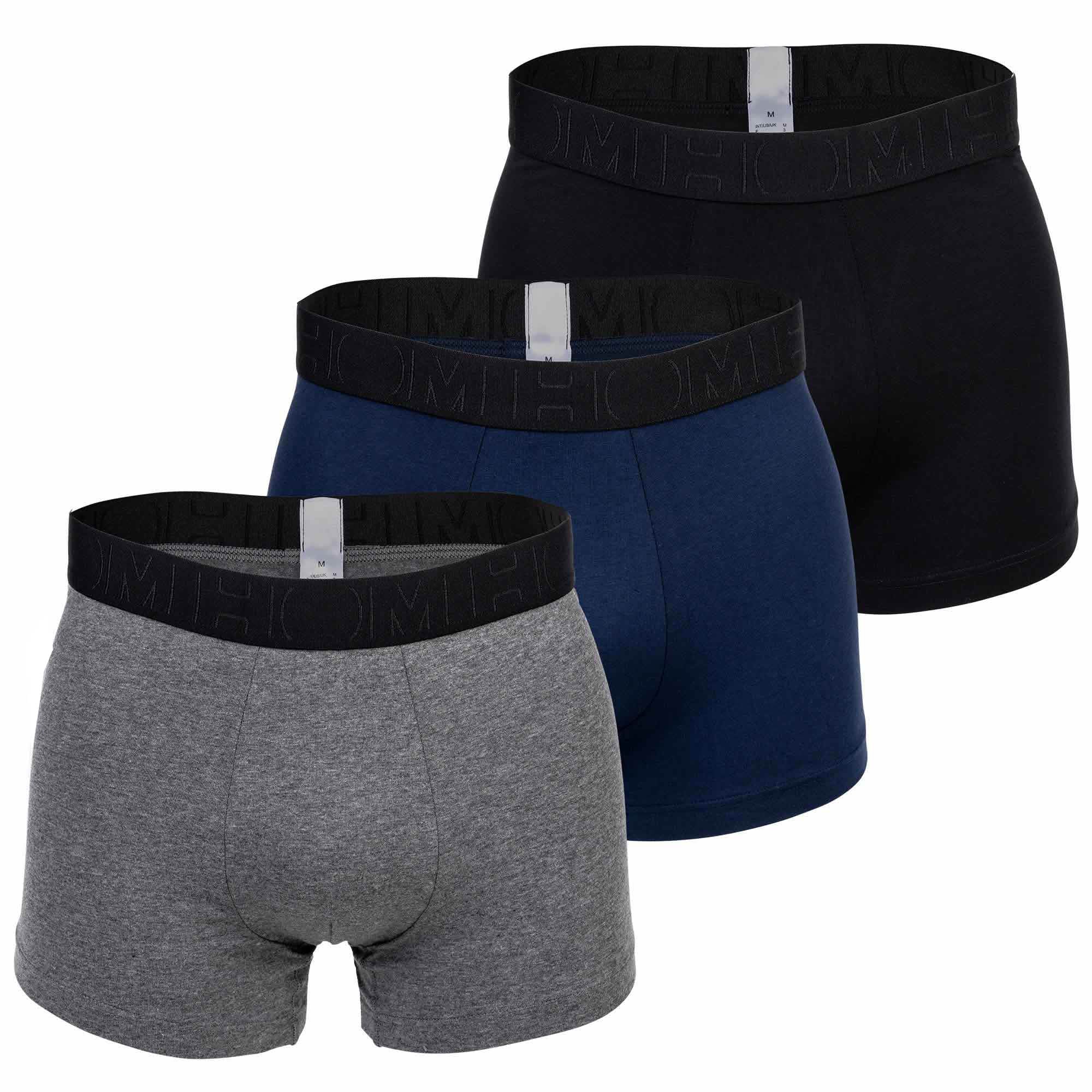 HOM Herren Boxer Briefs, 3er Pack - Tonal Pack #2, Shorts, Unterhose