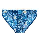 HOM Herren Badeslip - Maiolica, Swim Micro Briefs, Stretch, gemustert