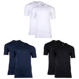 HOM Herren T-Shirt Crew Neck 2er Pack - Tee Shirt Harro New, kurzarm, Rundhals, einfarbig